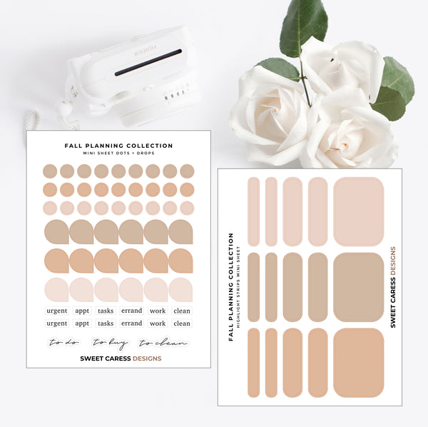 Fall Planning Collection Mini Sheets Sweet Caress Designs