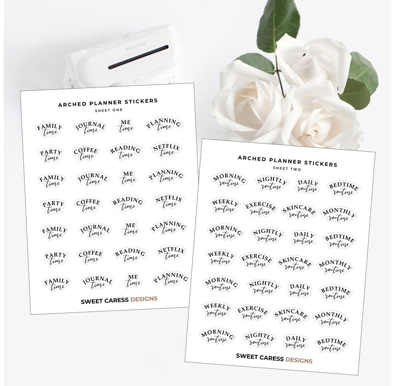 Arched Planner Stickers