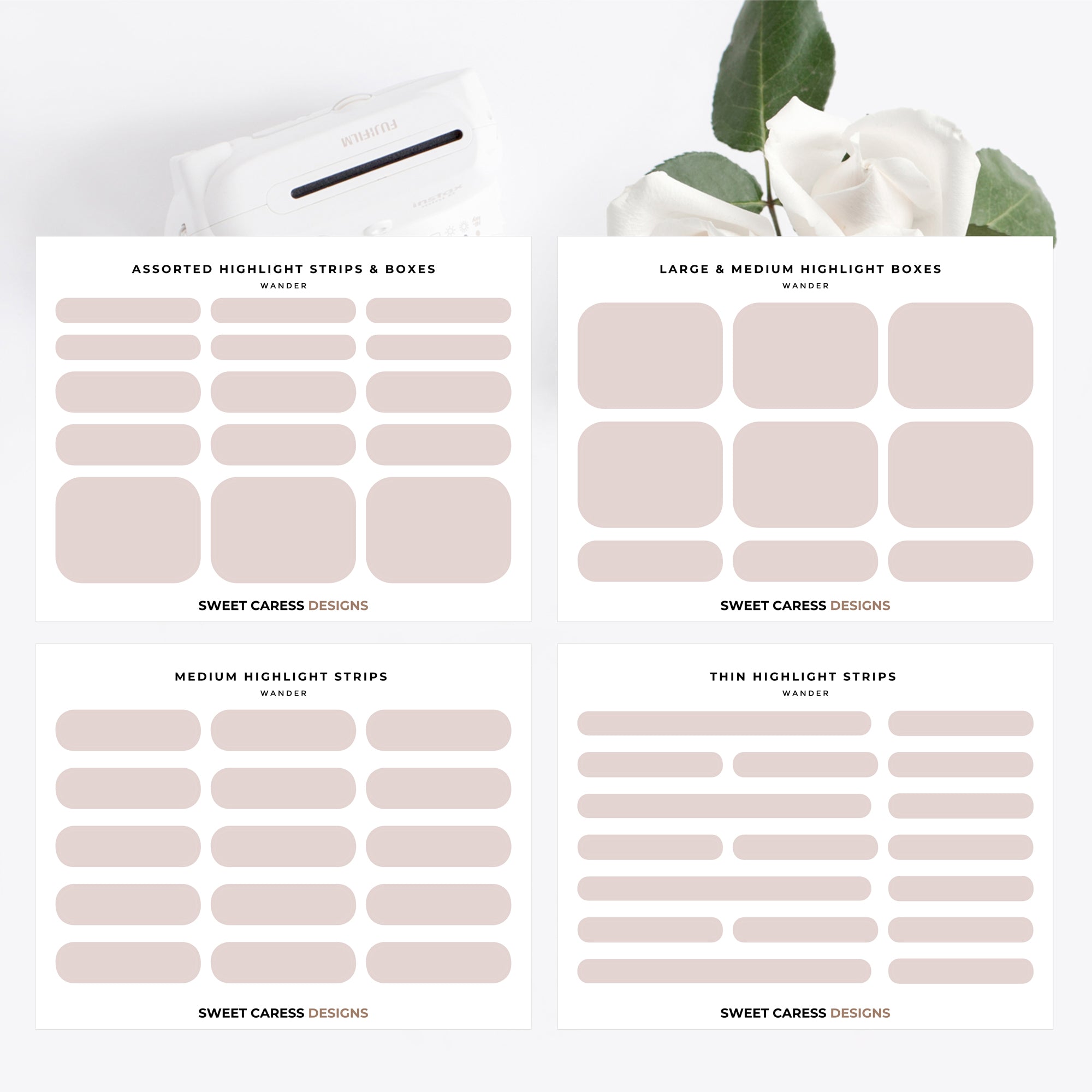 Highlight Strips & Boxes – Sweet Caress Designs