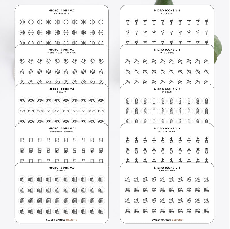 Micro Icons V.2 – Sweet Caress Designs