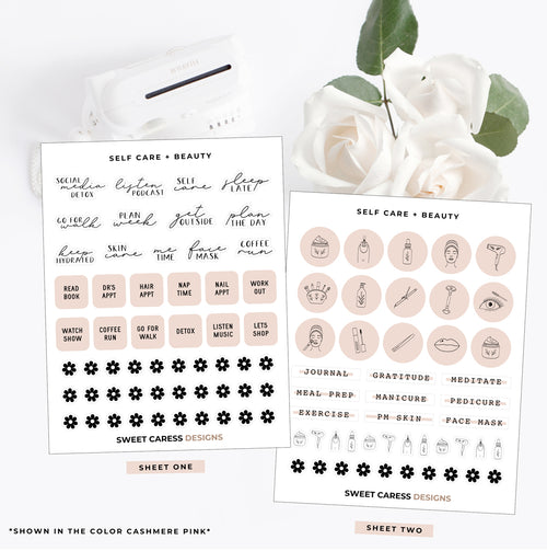 Self Care & Beauty Planner Stickers