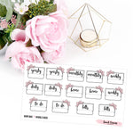 BOW Tabs Planner Divider Labels - Stickers