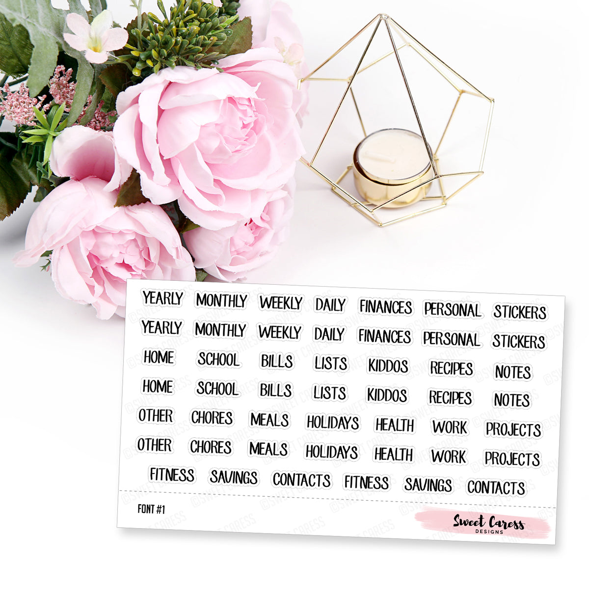 Tabs Monthly Planner Stickers Calendar Stickers Divider Sticker