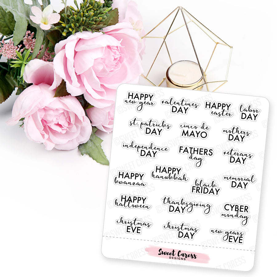 Holiday Calendar Stickers