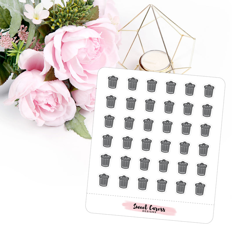 Trash Can Planner Stickers
