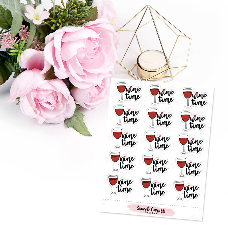 Wine Time Planner Stickers